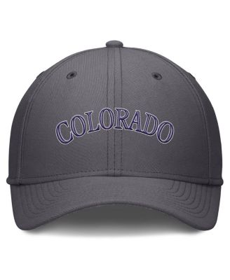 Men's Gray Colorado Rockies Swoosh Performance Flex Hat