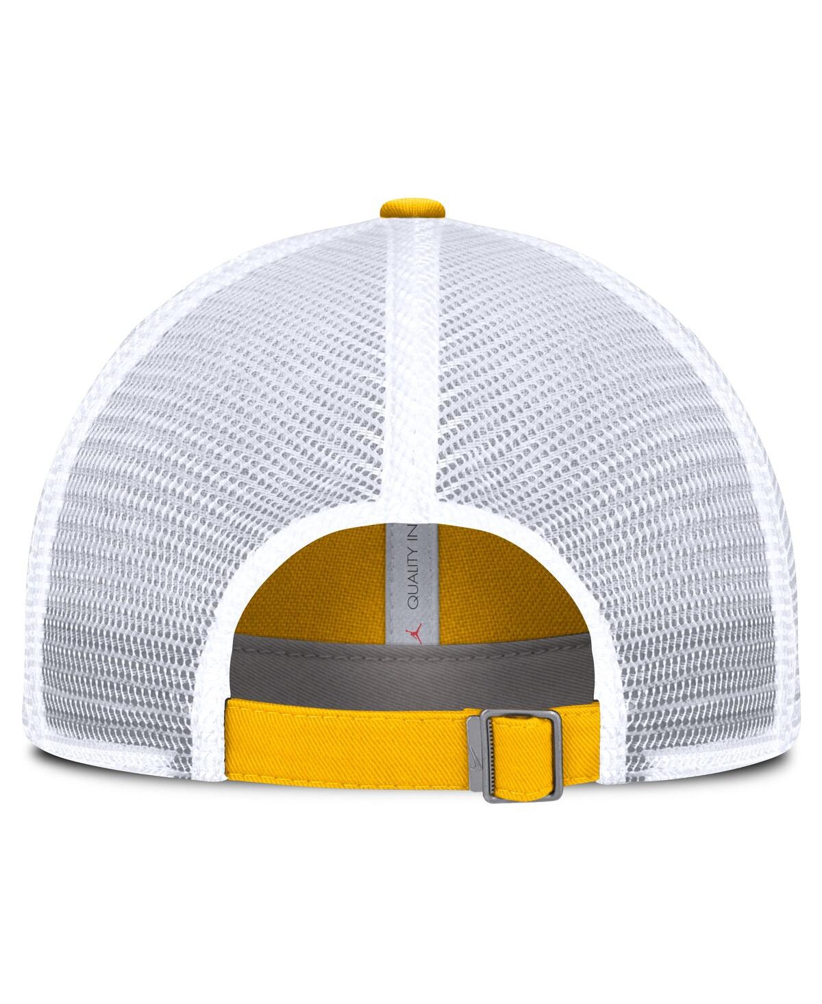 JORDAN MEN'S MAIZE/WHITE MICHIGAN WOLVERINES CLUB TRUCKER ADJUSTABLE HAT 