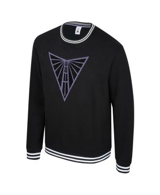 Свитшот-пуловер из синели клубного уровня Stadium Essentials для мужчин и женщин Eclipse Black Golden State Valkyries