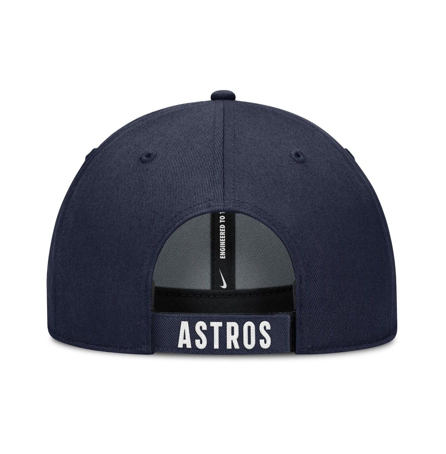 Мужская кепка Nike White/Navy Houston Astros Club Performance Adjustable Hat — фото 4