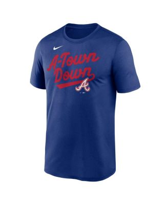 Мужская футболка Nike Royal Atlanta Braves 2025 City Connect с надписью команды Nike Legend Performance