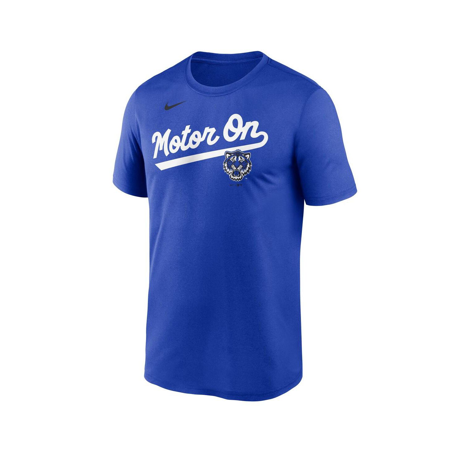 Men's Royal Detroit Tigers 2025 City Connect Team Phrase Script Legend Performance T-Shirt