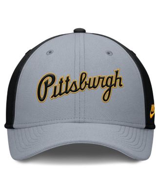 Мужская кепка Nike Pittsburgh Pirates Rise Swoosh Performance Flex, серая/черная