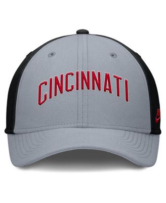 Мужская серая/черная кепка Nike Cincinnati Reds Rise Swoosh Performance Flex от Nike