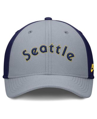 Мужская серая / темно-синяя кепка Nike Seattle Mariners Rise Swoosh Performance Flex от Nike