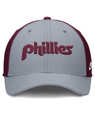 Мужская серая/бордовая кепка Philadelphia Phillies Rise Swoosh Performance Flex от Nike