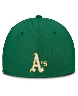 Men's Gray/Green Athletics Rise Swoosh Performance Flex Hat