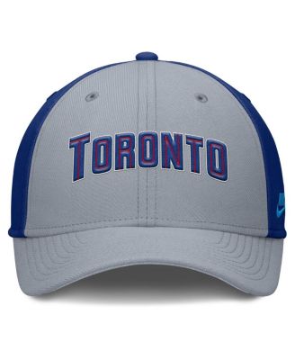 Мужская кепка Nike Grey/Royal Toronto Blue Jays Rise Swoosh Performance Flex