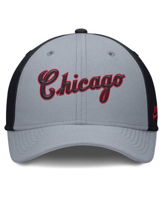 Мужская серая / темно-синяя бейсболка Nike Chicago White Sox Rise Swoosh Performance Flex