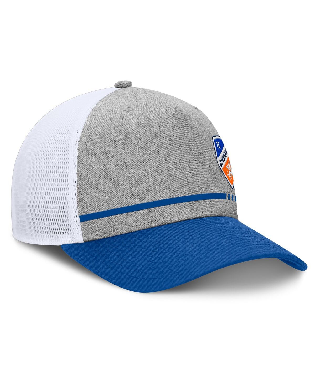Fanatics Men's Heather Gray Fc Cincinnati Low Block Trucker Adjustable Hat