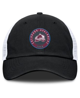 Мужская черно-белая регулируемая шляпа дальнобойщика Fanatics от Colorado Avalanche Averie