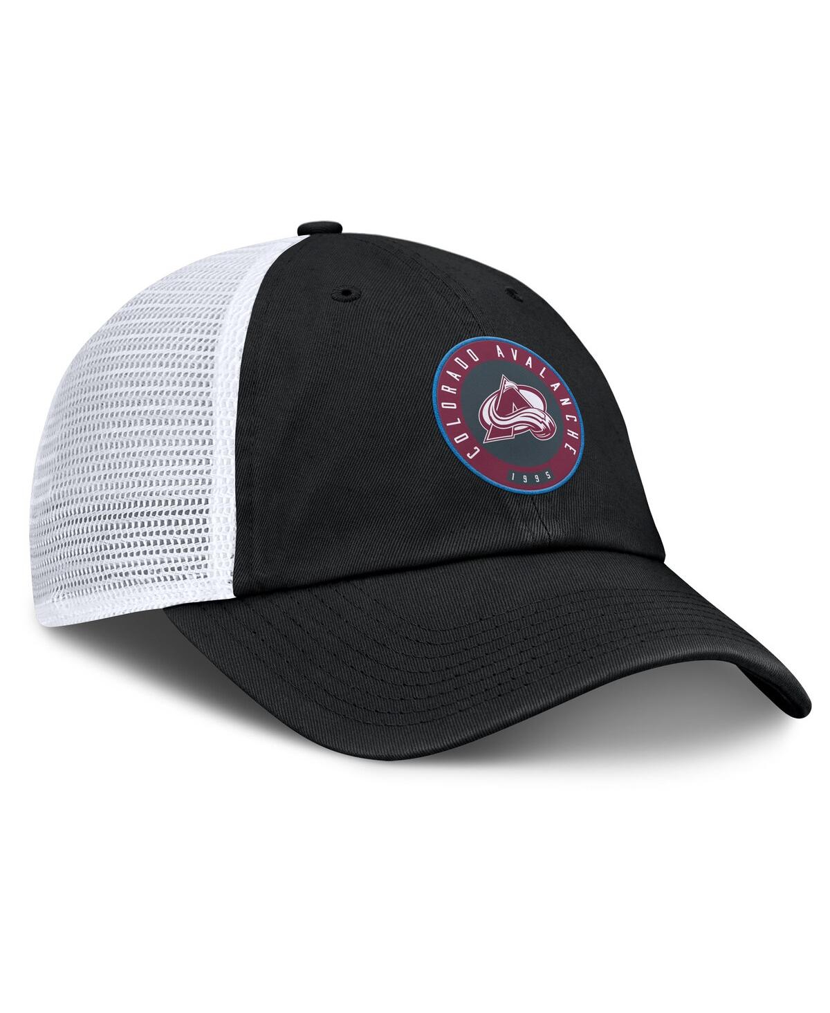 Fanatics Men's Black/white Colorado Avalanche Averie Trucker Adjustable Hat