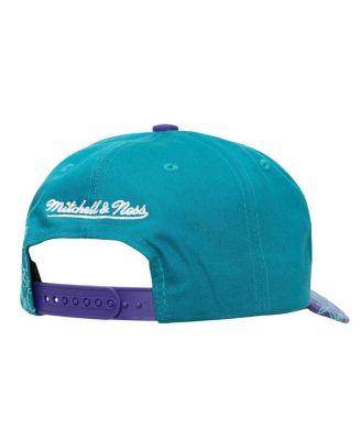 Мужская регулируемая шляпа Mitchell & Ness бирюзово-фиолетового цвета от Charlotte Hornets May Flowers