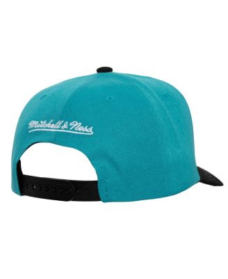 Мужская бейсболка Mitchell & Ness бирюзово-черная San Antonio Spurs Underarch с двухцветной застежкой Pro Crown Snapback