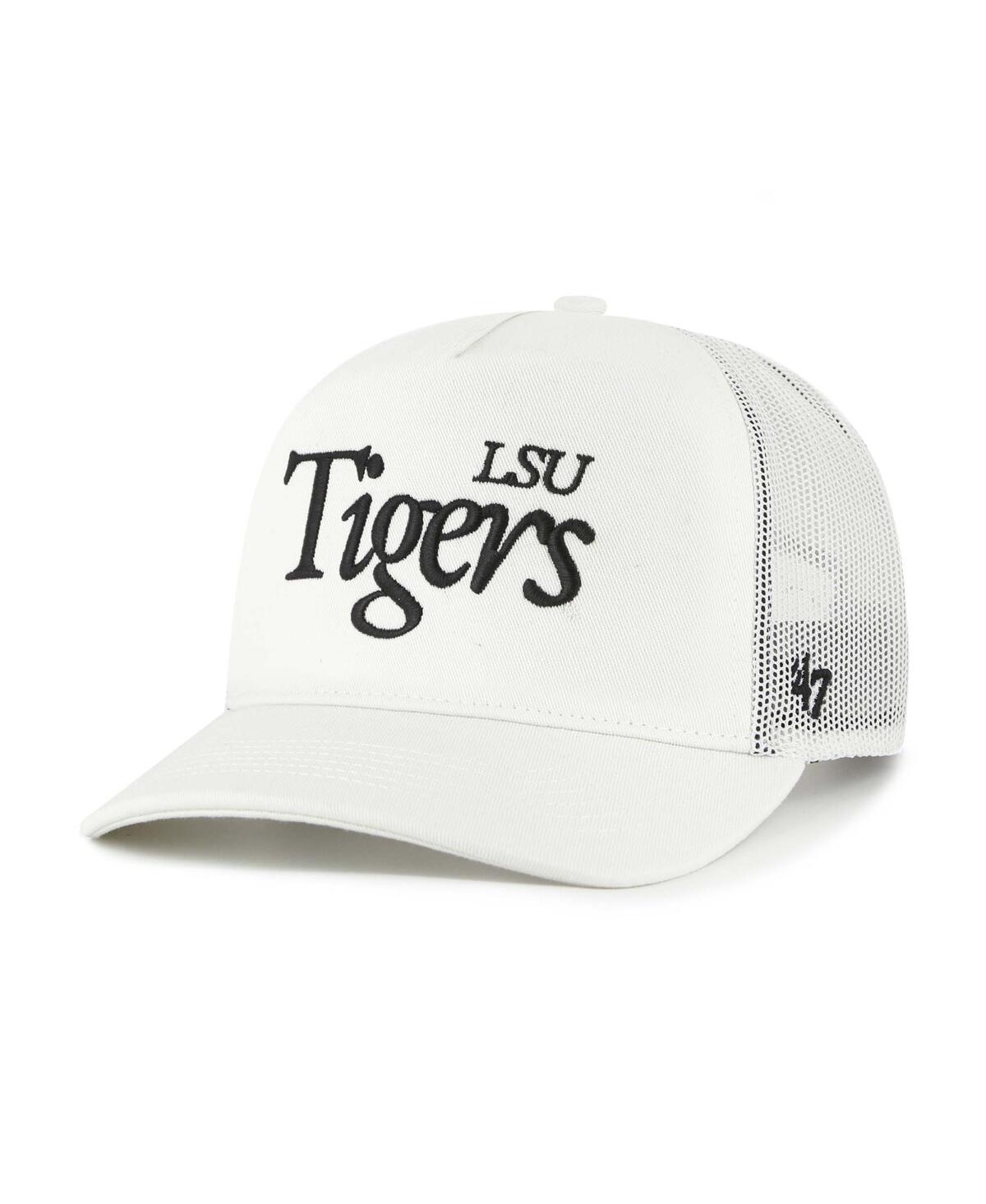 47 Brand Men's And Women's Cream Lsu Tigers Foundation Script Adjustable Trucker Hat