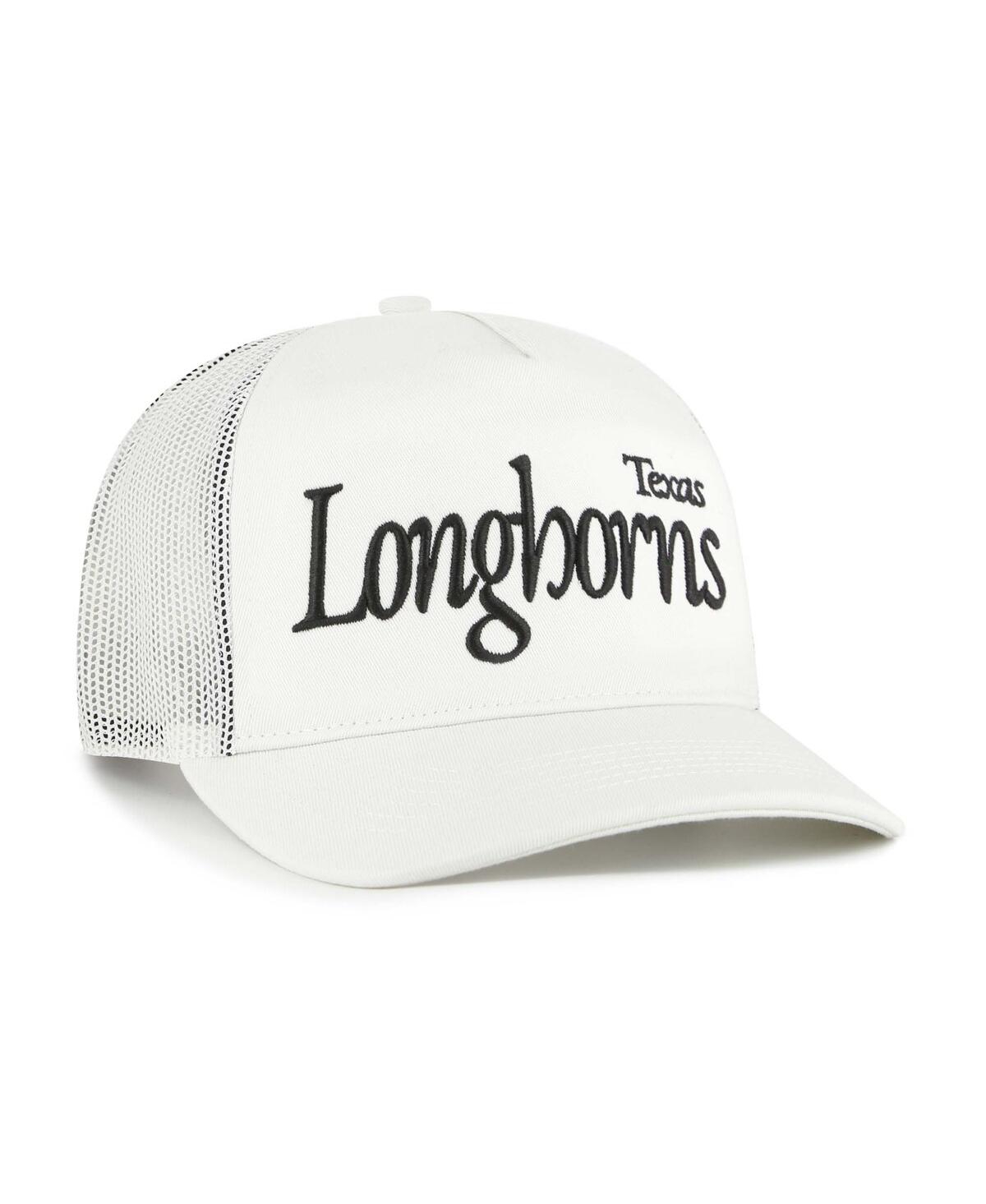 47 Brand Men's And Women's Cream Texas Longhorns Foundation Script Adjustable Trucker Hat