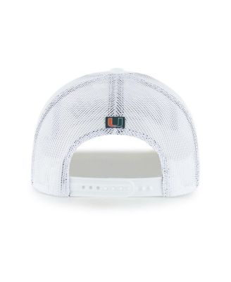 Брендовая мужская белая шляпа Miami Hurricanes Garner Rope Trucker 47 года выпуска, регулируемая по высоте
