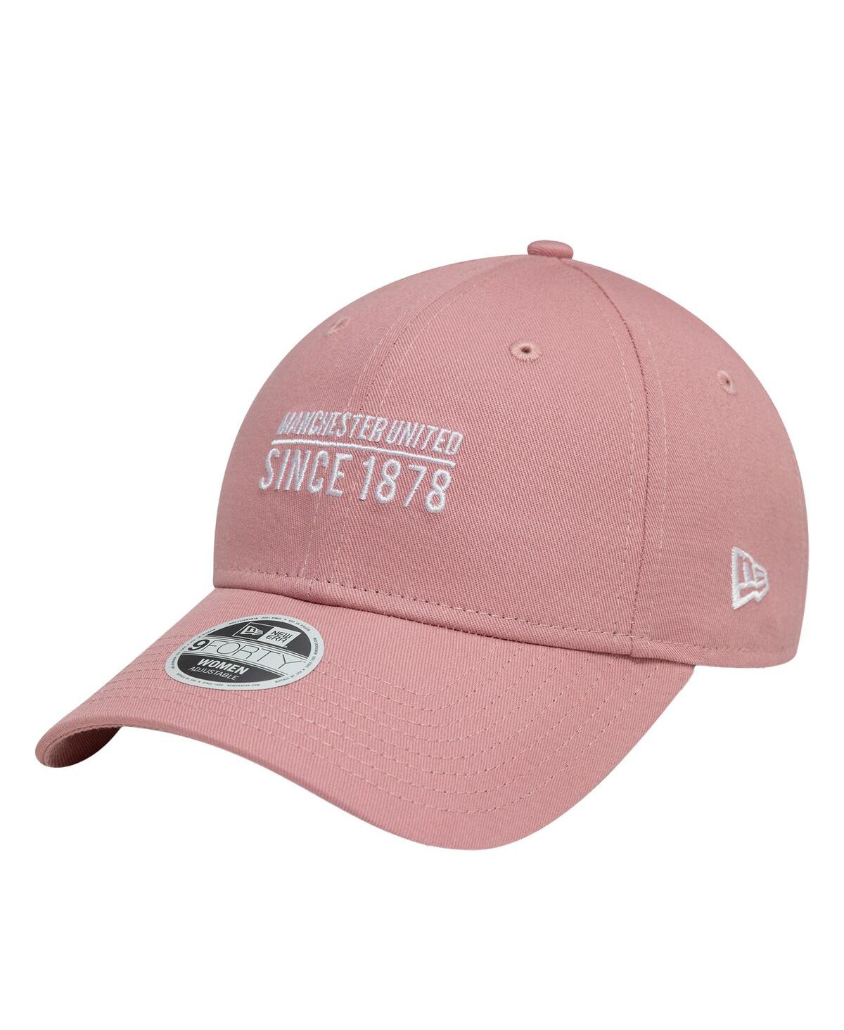 Shop New Era Women's Pink Manchester United Seasonal 9forty Adjustable Hat
