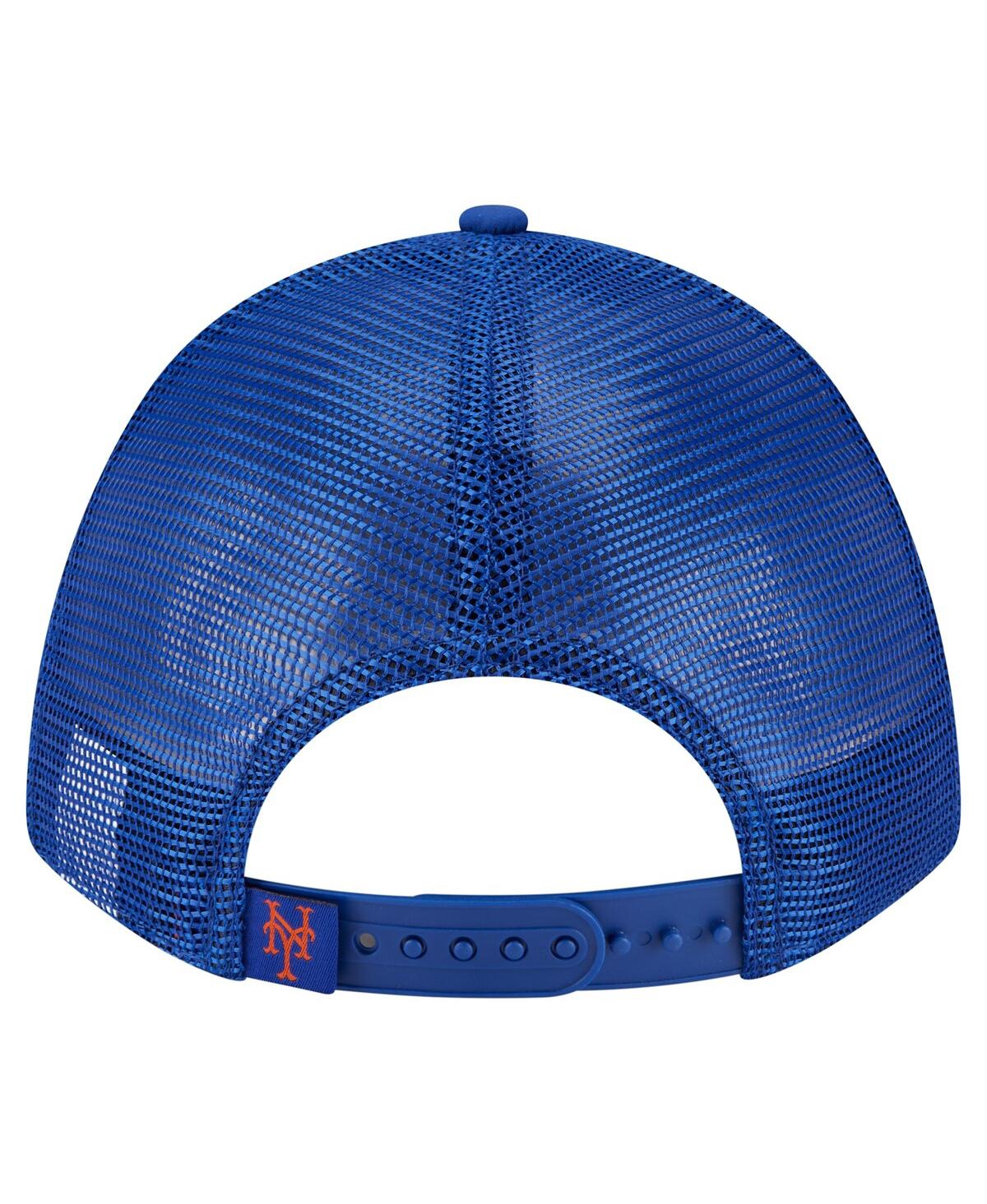 NEW ERA MEN'S ROYAL NEW YORK METS MINIMALIST 9FORTY A-FRAME ADJUSTABLE HAT 