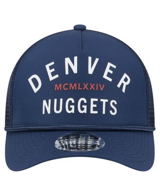 Мужская темно-синяя шляпа дальнобойщика Denver Nuggets New Era в минималистичном стиле с А-образной оправой 940
