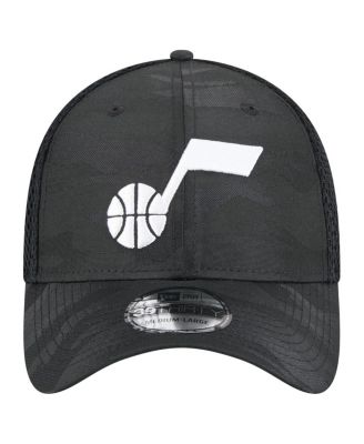 Мужская черная кепка New Era Utah Jazz с тонким камуфляжем 39-ГО размера Flex