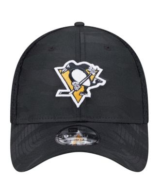 Мужская черная кепка New Era Pittsburgh Penguins Active с тонким камуфляжем 39-ГО РАЗМЕРА