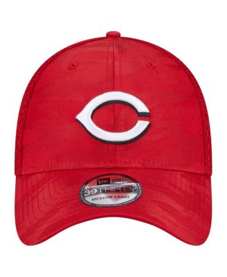 Мужская красная кепка New Era Cincinnati Reds с тонким камуфляжем 39-ГО РАЗМЕРА