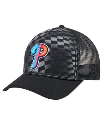 New Era - Men's Black Philadelphia Phillies Gradient 9FORTY A-Frame M-Crown Trucker Adjustable Hat
