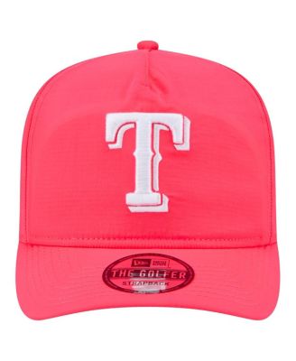 Мужская розовая кепка для гольфа Texas Rangers New Era на каждый день с регулируемой посадкой