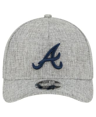 Мужская серая шляпа Atlanta Braves из хлопчатобумажной ткани M-Crown A-образной формы с регулируемой длиной 9 ДЮЙМОВ, новая эра