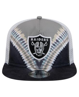 Мужская кепка-снэпбэк для гольфистов New Era, серая /черная, Las Vegas Raiders Throwback Dye