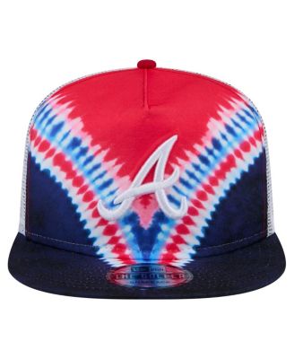 Men's Atlanta Braves Tie-Dye Golfer Trucker Adjustable Hat