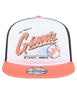 Мужская кепка-бейсболка San Francisco Giants в стиле ретро с надписью Trucker 9FIFTY Snapback от New Era, белая/оранжевая