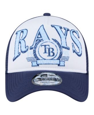 Мужская темно-синяя шляпа дальнобойщика Tampa Bay Rays новой эры, потертая 9-дюймовая А-образная регулируемая шляпа дальнобойщика