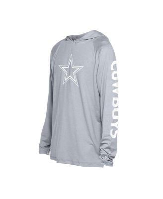 Мужская серая футболка Dallas Cowboys Adventure Collection с капюшоном Реглан и длинным рукавом из коллекции New Era