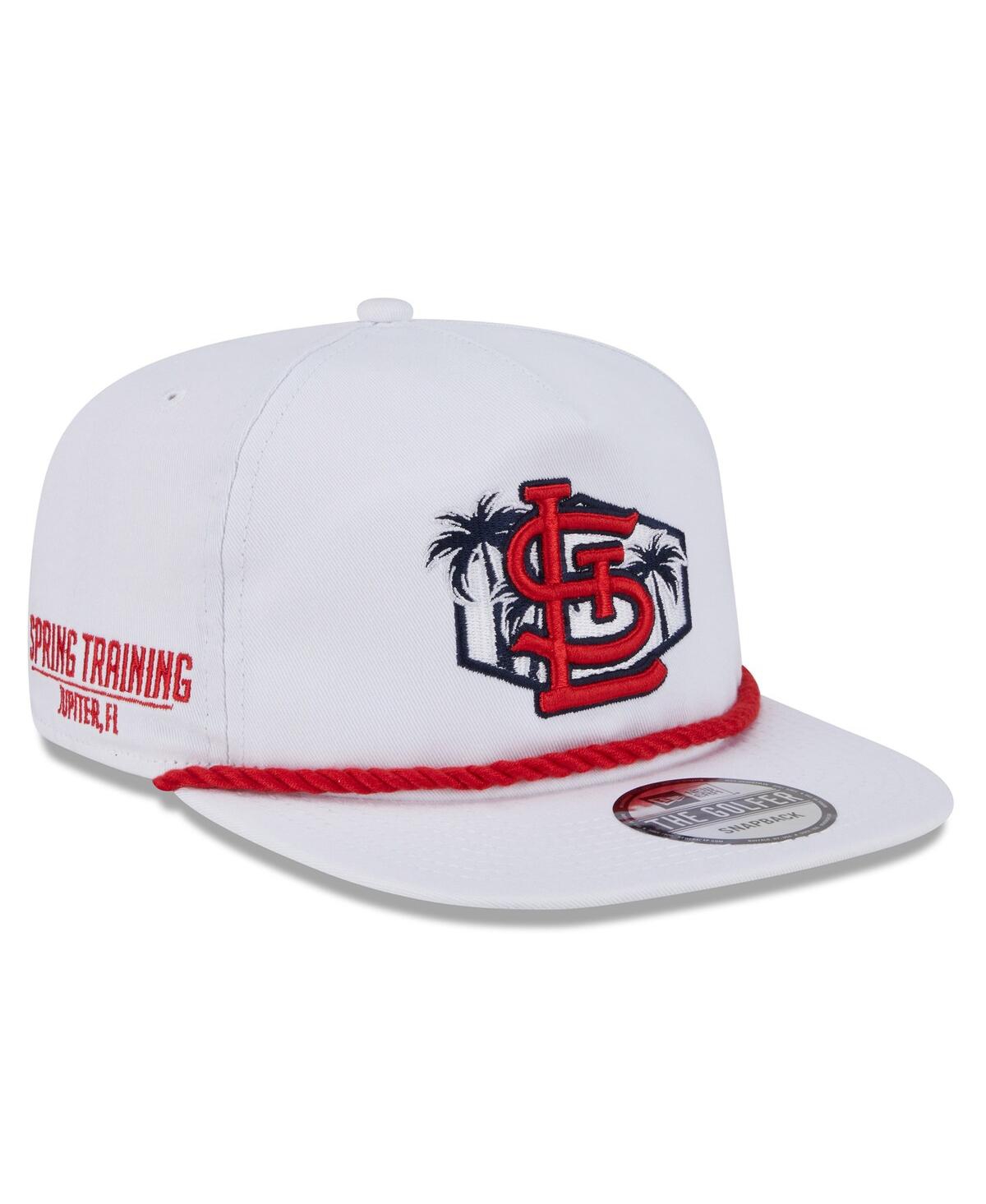 NEW ERA MEN'S WHITE ST. LOUIS CARDINALS 2025 SPRING TRAINING PALM GOLFER ADJUSTABLE HAT 