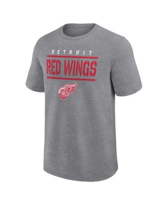 Мужская спортивная футболка с логотипом Heather Grey Detroit Red Wings высшего качества