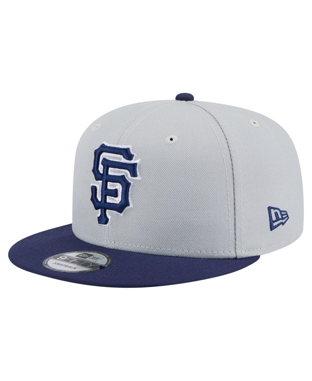 NEW ERA MEN'S GRAY/NAVY SAN FRANCISCO GIANTS 2-TONE COLOR PACK 9FIFTY SNAPBACK HAT 