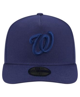 Мужская темно-синяя шляпа New Era Navy Washington Nationals Color Pack A-Frame 59, приталенная по фигуре.