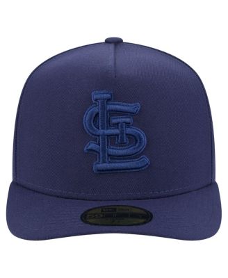 Мужская темно-синяя шляпа New Era St. Louis Cardinals Color Pack A-Frame 59, приталенная по фигуре.