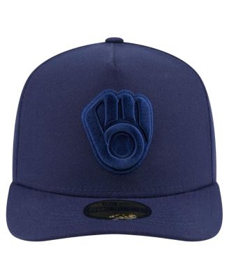 Мужская приталенная шляпа New Era темно-синего цвета Milwaukee Brewers Color Pack A-Frame 59FIFTY от New Era