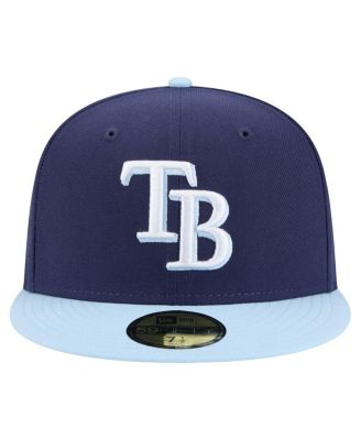 Мужская темно-синяя шляпа New Era Tampa Bay Rays Color Pack 2-Тонная приталенная шляпа 59-го размера