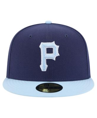 Мужская темно-синяя /светло-голубая шляпа New Era Pittsburgh Pirates Color Pack 2-Тонная приталенная шляпа длиной 59 футов