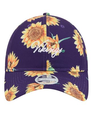 Женская фиолетовая шляпа New Era Minnesota Vikings Adventure Sunflower с регулируемой длиной 92 см.
