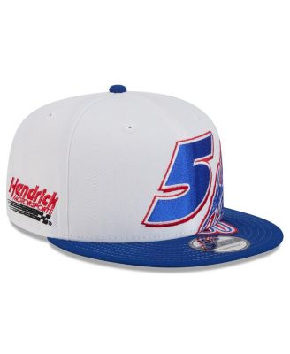 Men's White/Blue Kyle Larson 9FIFTY Snapback Hat