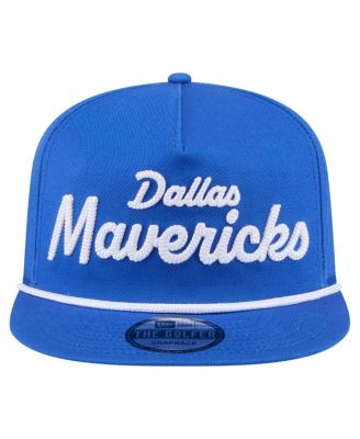 Мужская бейсболка для гольфа New Era Blue Dallas Mavericks с надписью Team Snapback