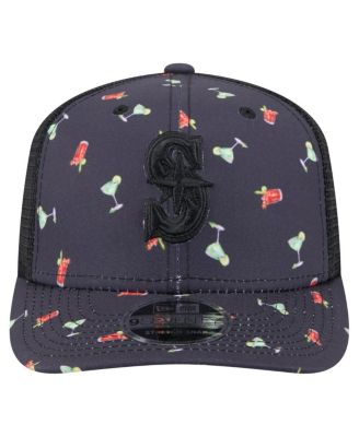 Мужская черная шляпа Seattle Mariners Adventure Drinks с рисунком 9SEVENTY, стрейч-бейсболка на кнопках, новая эра
