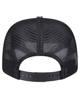 Men's Navy/Black San Francisco 49ers Adventure Drinks Pattern 9SEVENTY Stretch Snap Hat