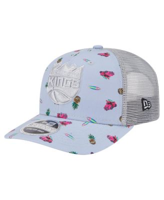 New Era - Men's Light Blue/Gray Sacramento Kings Adventure Aloha Pattern 9SEVENTY Stretch-Snap Hat