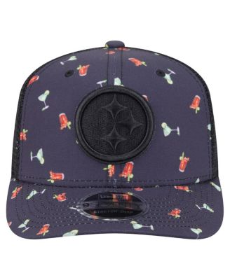 Мужская темно-синяя /черная кепка Pittsburgh Steelers Adventure Drinks с рисунком 9SEVENTY Stretch Snap от New Era